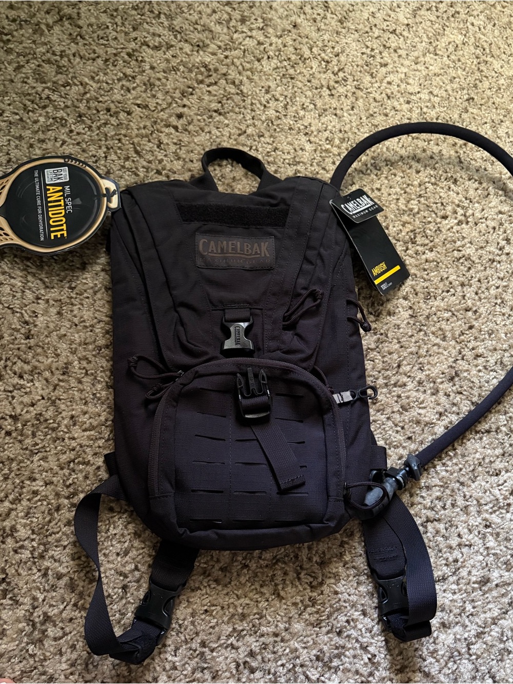 Camelbak Black Hydration Backpack with Drinking Tube